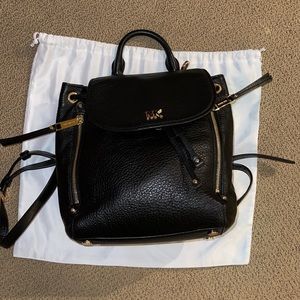 Michael Kors backpack. Black leather.